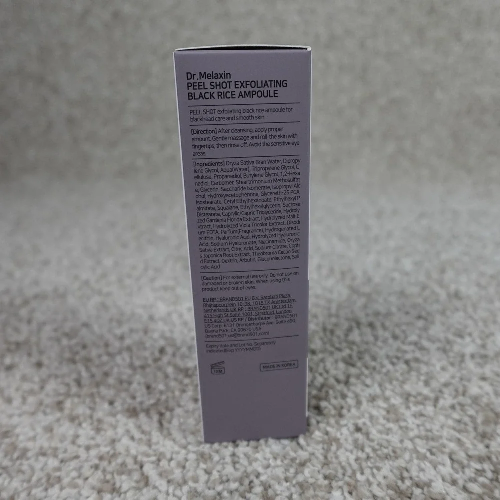 Dr.Melaxin Peel Shot Exfoliating Black Rice Ampoule‎ 80ml Brightening Pore Care